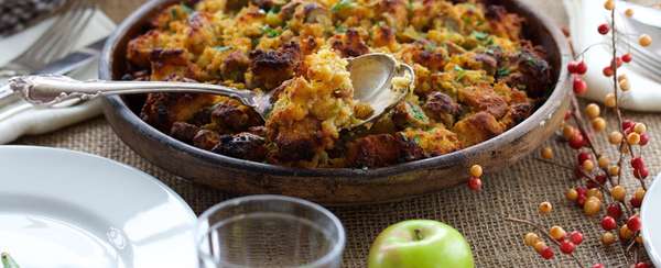 Sausage Cornbread Dressing With Green Chiles